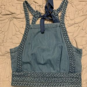 Chambray crop top